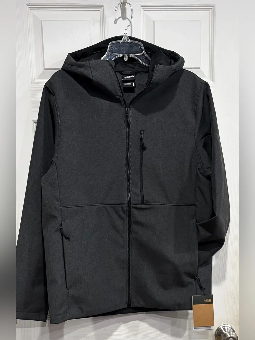 The North Face Men’s Large Apex Bionic 3 Hoodie Dark Grey NWT Soft Shell Jacket